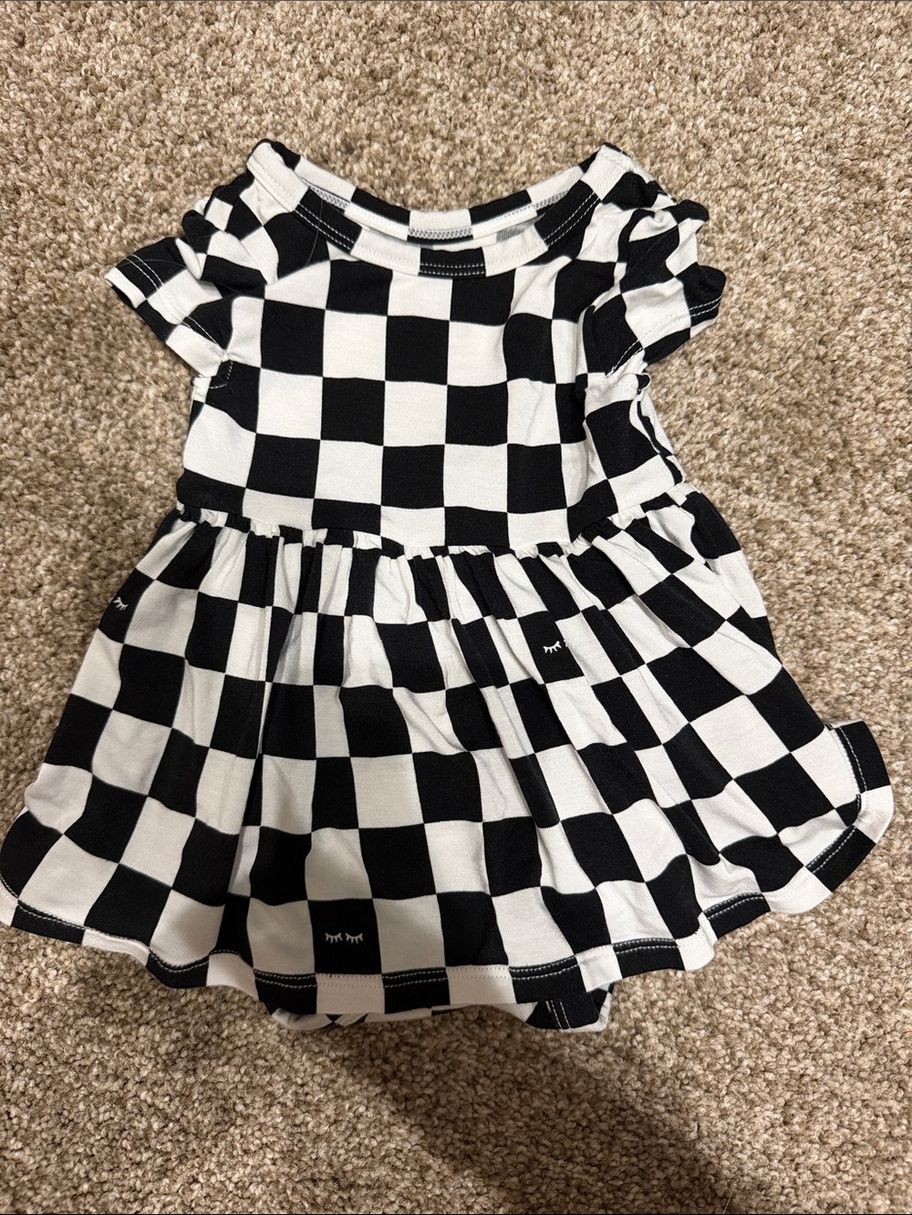 Little Sleepies Cool Checks Dress 0-3m